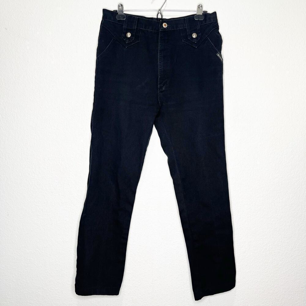 Vintage Rockies Bareback High Rise Straight Ankle Rigid Denim Western Jeans 18